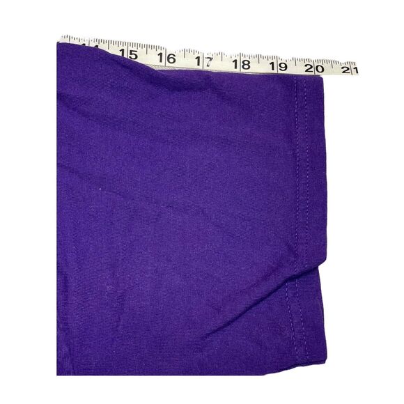 VTG TOPS CASTLE FAIRE Gildan T-Shirt Men's Large Purple Crew Neck Short Sleeve - Picture 7 of 7